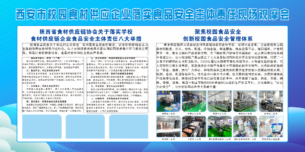陕西省食材供应链协会关于落实学校食材供应链企业食品安全主体责任八大举措